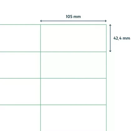 САМОКЛЕЯЩИЕСЯ ЭТИКЕТКИ УНИВЕРСАЛЬНЫЕ "RILLPRINT", 105X42.4 ММ, 100 ЛИСТОВ, 14 ШТ, БЕЛЫЙ - фото 3 - id-p209026012