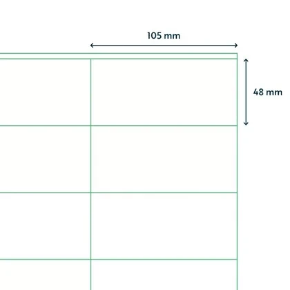 САМОКЛЕЯЩИЕСЯ ЭТИКЕТКИ УНИВЕРСАЛЬНЫЕ "RILLPRINT", 105X48 ММ, 100 ЛИСТОВ, 12 ШТ, БЕЛЫЙ - фото 3 - id-p209031900