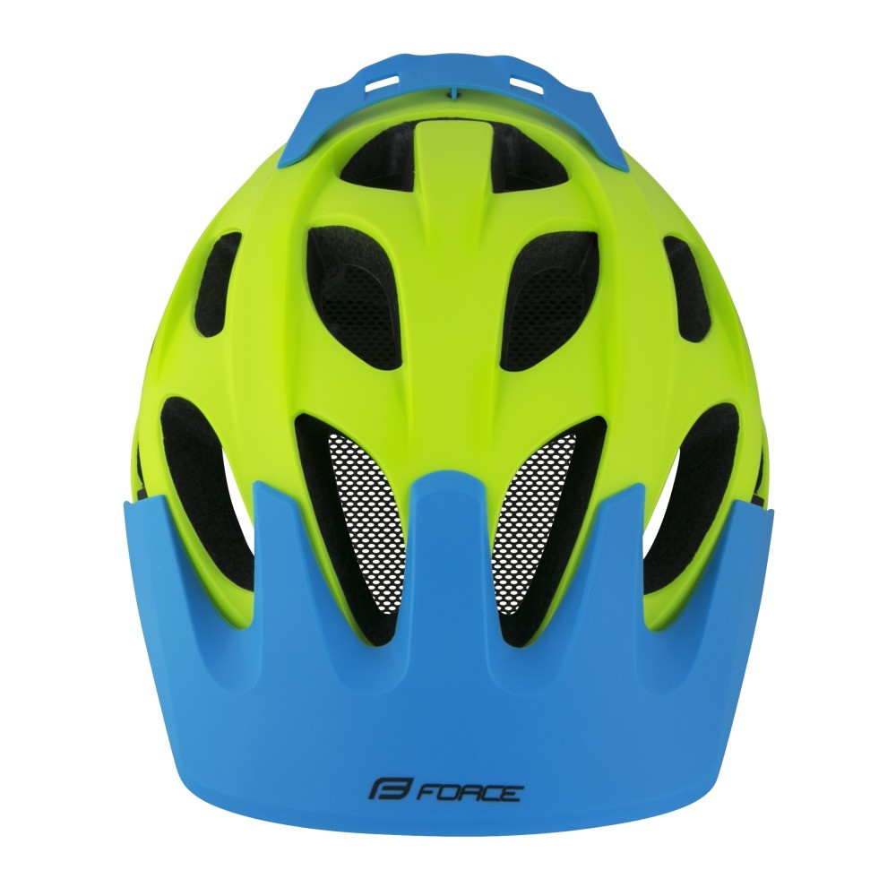 Шлем Force RAPTOR MTB салатово-синий - фото 2 - id-p209056826