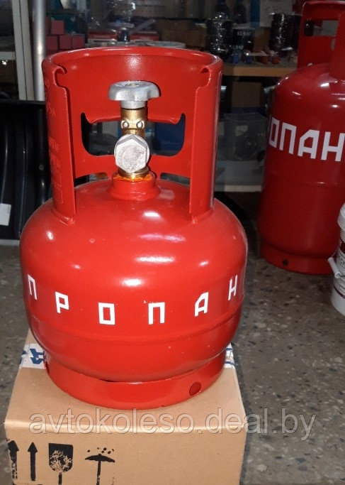 Баллон газовый 5 литров с вентилем ОАО "НОВОГАЗ". - фото 1 - id-p209061335