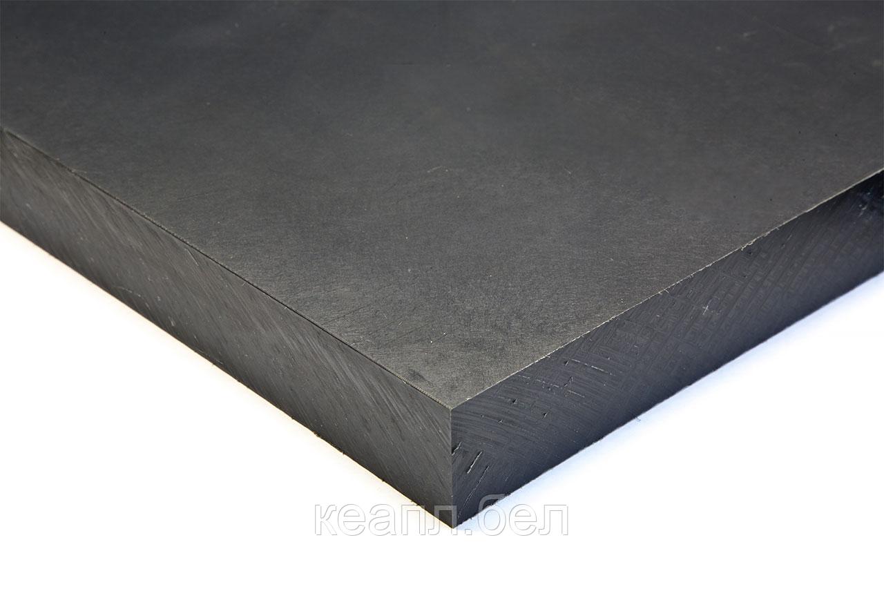 Полиацеталь чёрный листовой 10 мм ПОМ-С (1000х1000 мм, ~16,5 кг) (кг) - фото 1 - id-p209080654