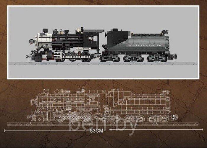 59003 Конструктор Jie Star "Паровоз", 1136 деталей, железная дорога, аналог лего lego сити, городская серия - фото 4 - id-p209080222