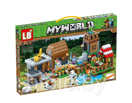 Детский конструктор Minecraft Деревня в лесу Майнкрафт, LB600 my world аналог лего lego. Игры для детей - фото 2 - id-p209075541