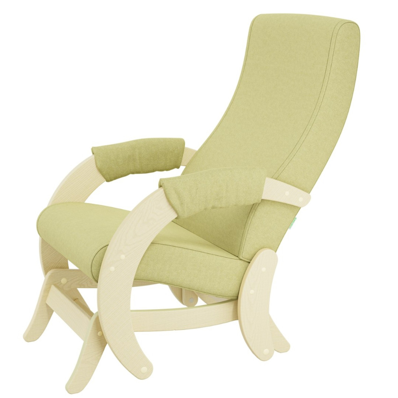 Кресло-глайдер, модель 68М шпон Дуб шампань/ткань Runa Lime