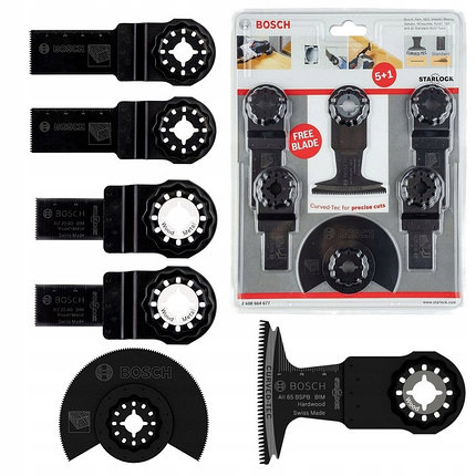 Набор пильных полотен Bosch Starlock для реноватора (6 шт., дерево, металл) 2608664677 Швейцария, фото 2