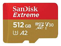 512Gb - SanDisk Extreme Micro Secure Digital XC Class 10 UHS-I A2 C10 V30 U3 SDSQXAV-512G-GN6MN
