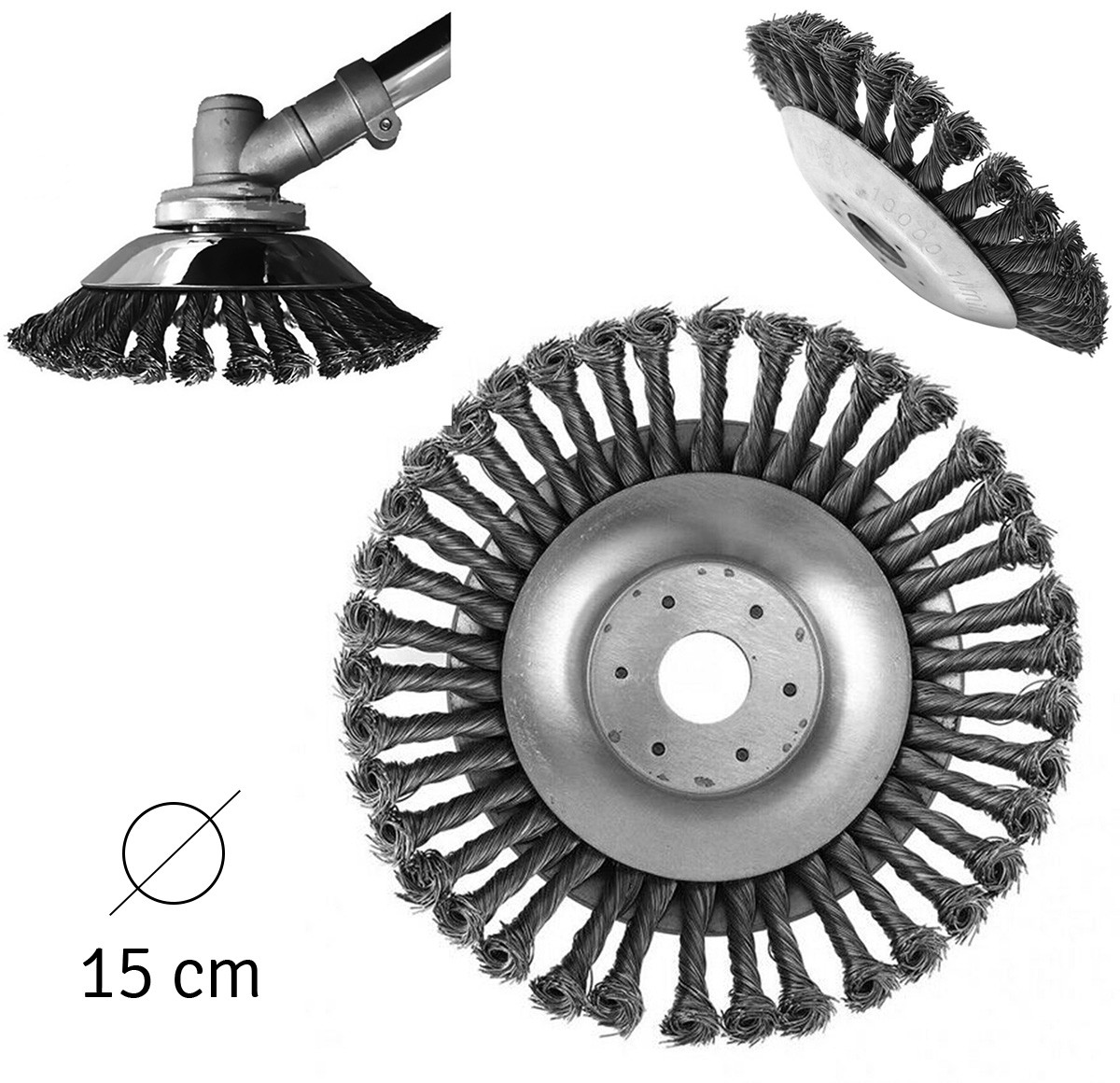 Универсальный диск металлическая щетка для кусторезов и газонокосилок SiPL - фото 1 - id-p209136770