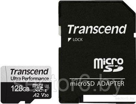 Карта памяти Transcend microSDXC 340S 128GB (с адаптером), фото 2