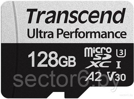 Карта памяти Transcend microSDXC 340S 128GB (с адаптером), фото 2