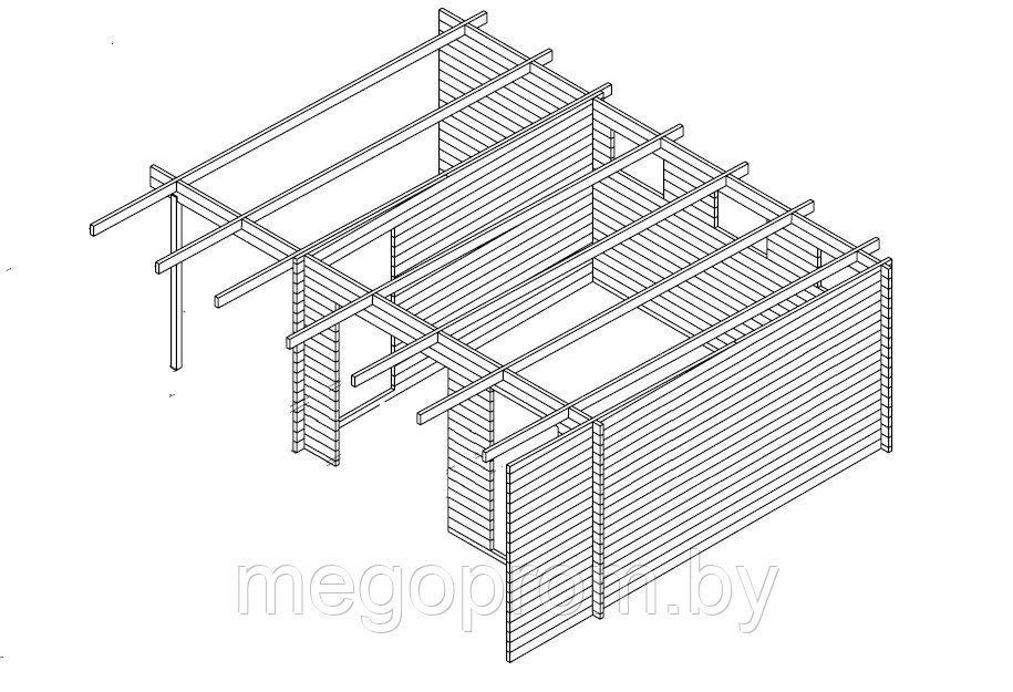 Дачный домик 14,5m² / 6 x 5 m / 110*140 - фото 4 - id-p29687299