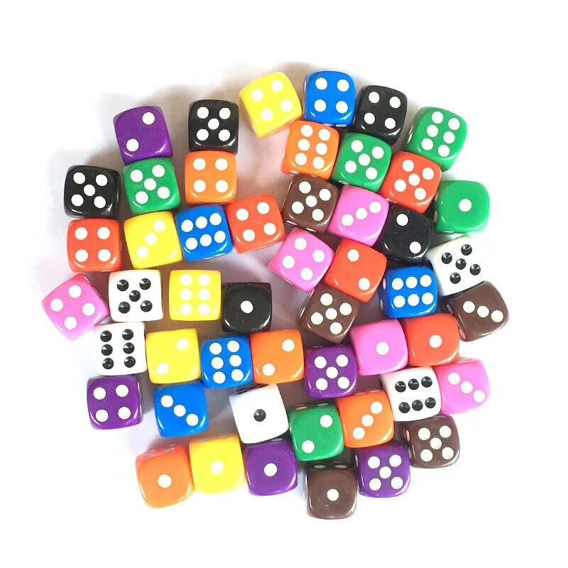 Кубик D6 (разные цвета в ассортименте) - фото 1 - id-p209160764