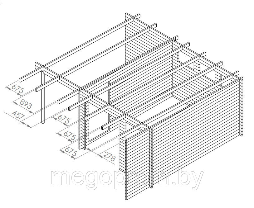 Дачный домик 11,5m² / 5 x 5 m / 110*140 - фото 3 - id-p29687300