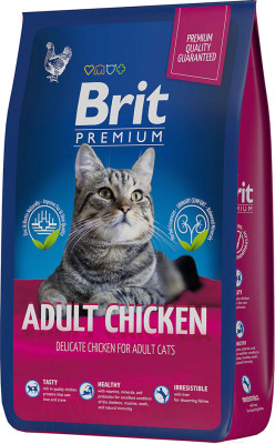 Сухой корм для кошек Brit Premium Cat Adult Chicken / 5049653 - фото 1 - id-p209211036