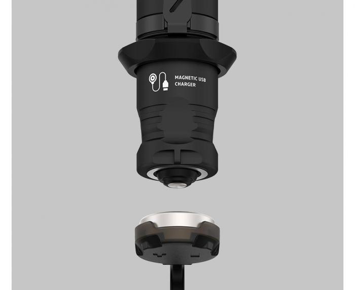Мощный тактический ручной фонарь Armytek Predator Pro Magnet USB Белый фонарик для охоты рыбалки - фото 2 - id-p208942375