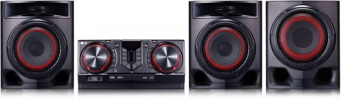 Музыкальный центр LG XBOOM CJ45, 720Вт, с караоке, Bluetooth, FM, USB, CD, черный,