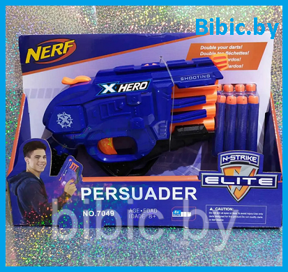 Детский игрушечный пистолет бластер арт. 7049 NERF PERSUADER, детское оружие типа Нерф