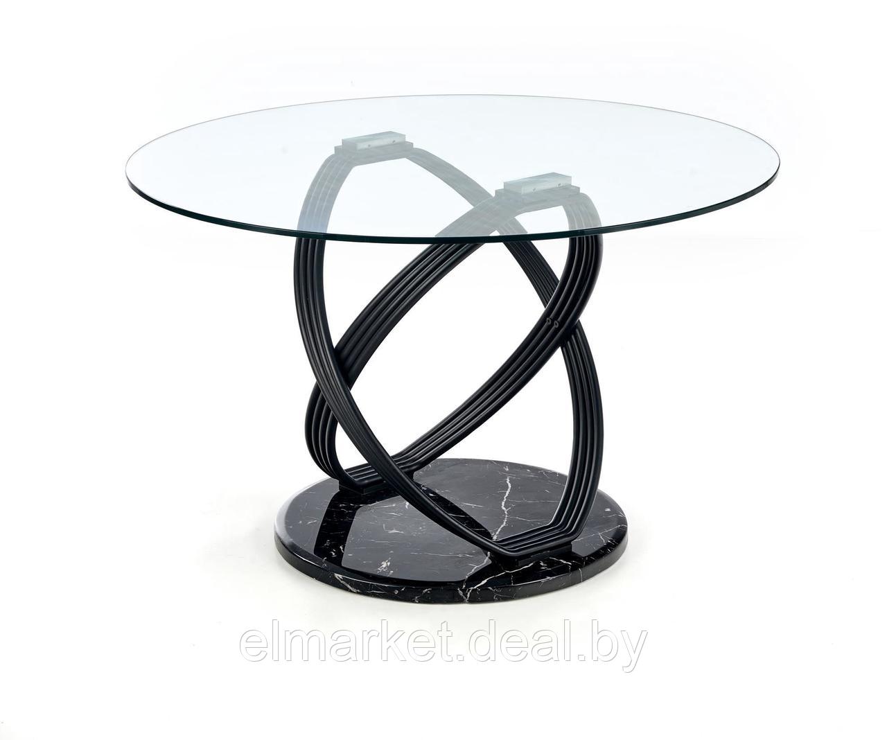 Стол обеденный Halmar OPTICO прозрачный/черный - фото 1 - id-p209250310