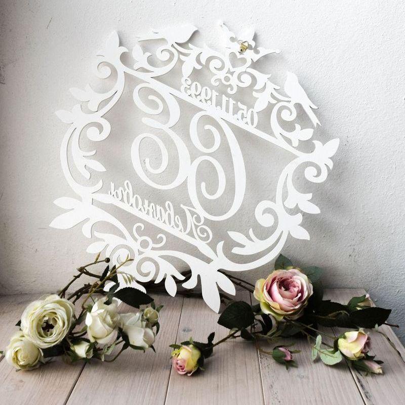 Монограмма на свадьбу Фамильный герб с короной, белый - фото 4 - id-p209251623