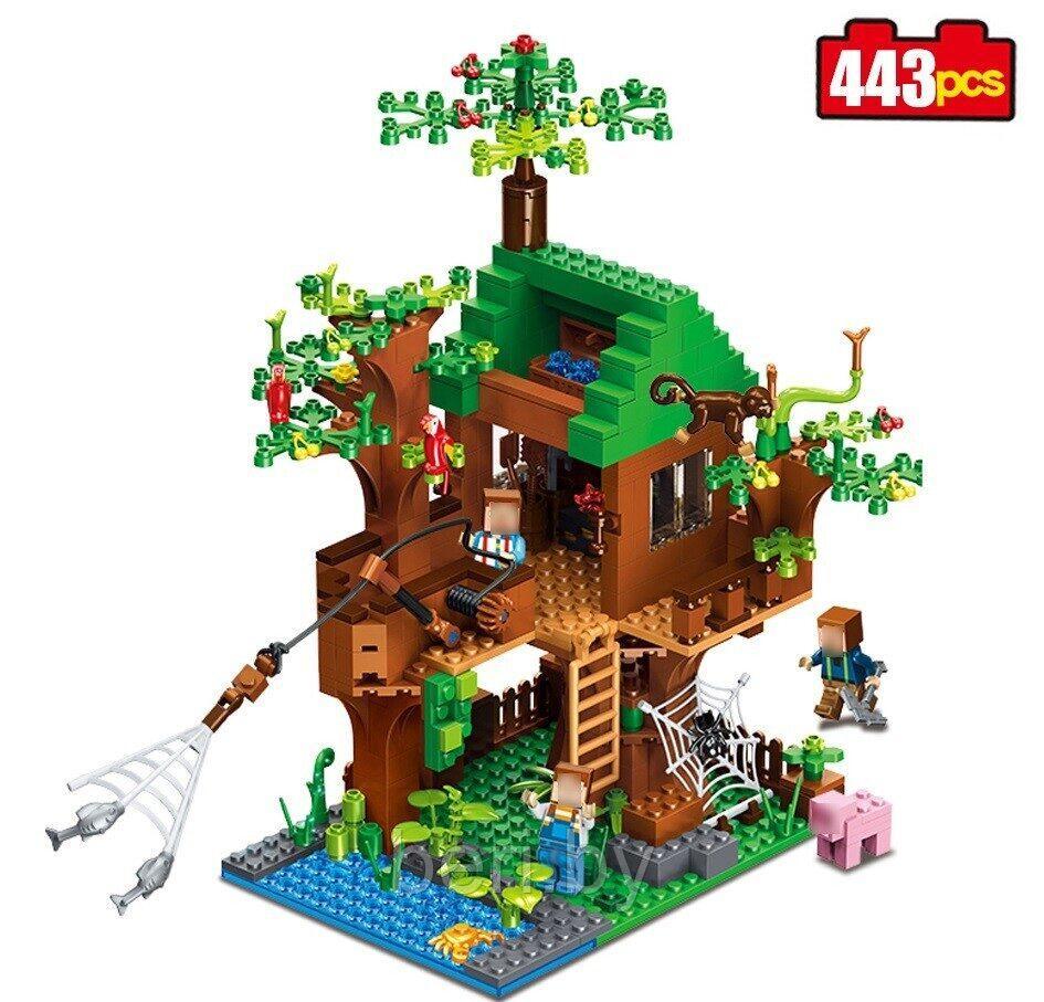 63122 Конструктор PRCK Minecraft Дом у реки, 443 детали, Майнкрафт - фото 2 - id-p209251635