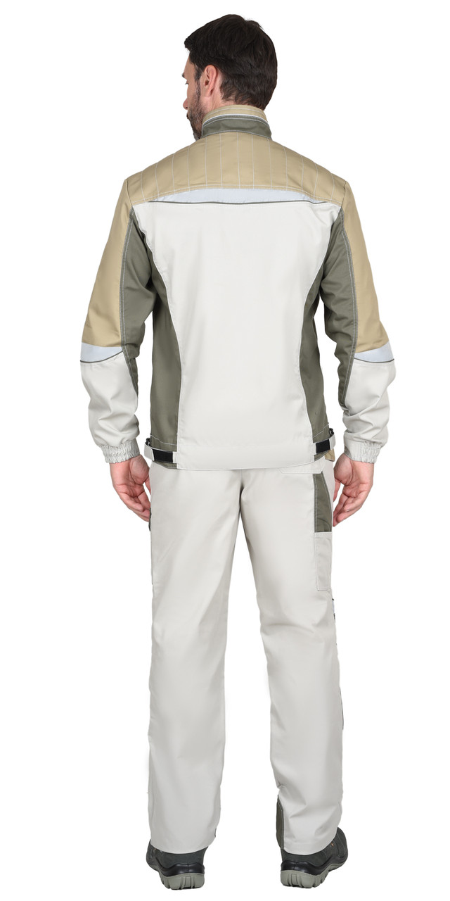 Куртка СИРИУС-КАСПИЙ молочная с оливой и песочным и СОП - фото 4 - id-p127416232