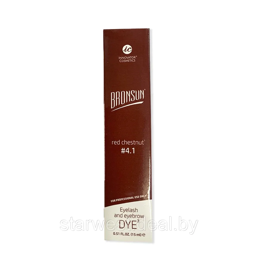 Bronsun Eyelash and Eyebrow Dye #4.1 Медный Каштан / Red Chestnut 15 мл Краска для бровей и ресниц - фото 2 - id-p209251648