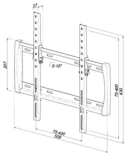 TRONE ТЕХНО-400 для 32"-65" белый - фото 4 - id-p209252062