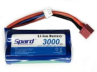 Аккумулятор Li-Ion Spard 3000mAh, 7,4V, 10C, T plug для Remo Hobby 1/16, Himoto 1/18