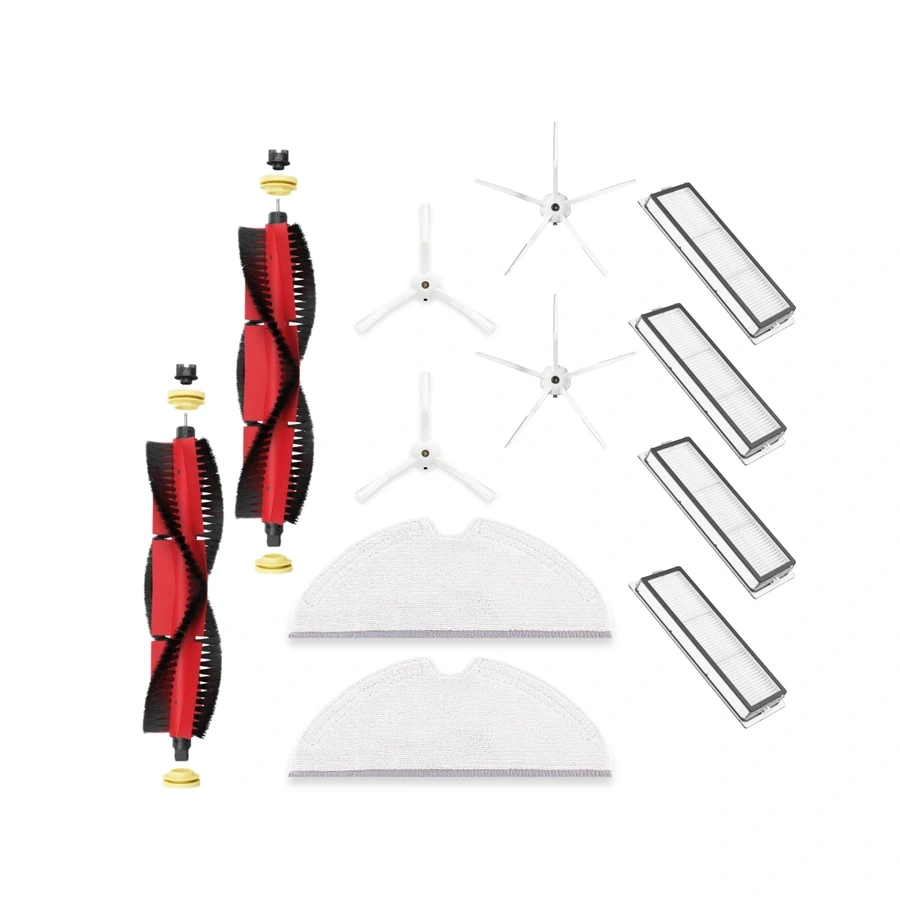 Набор аксессуаров Maxi для робота-пылесоса Roborock S6 MaxV, основная щетка с роликами, белые боковые щетки - фото 2 - id-p197761607