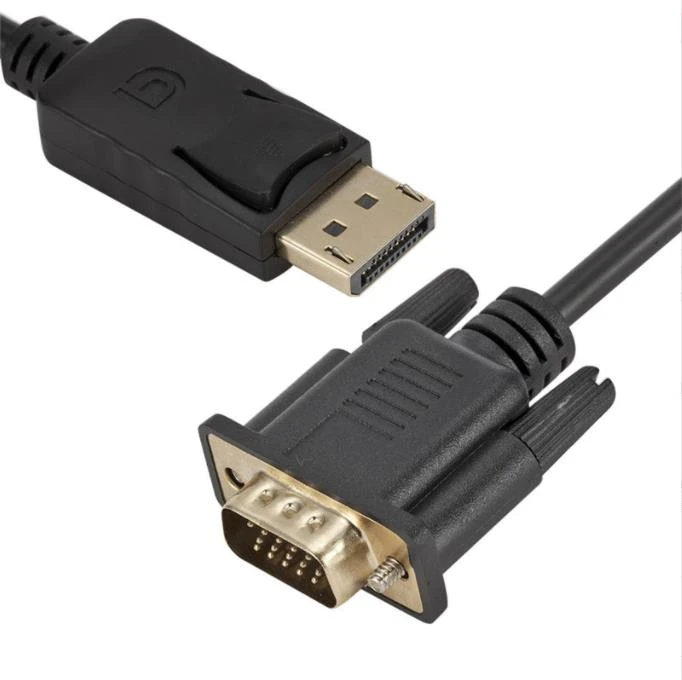 Кабель DisplayPort - VGA, FullHD 1080p, папа-папа, 1,8 метра, черный 555983