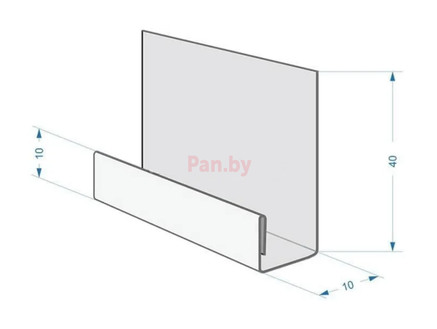 Начальный (стартовый) профиль для фасадных панелей Docke Lux Bergart металлический, 2м - фото 2 - id-p209255100
