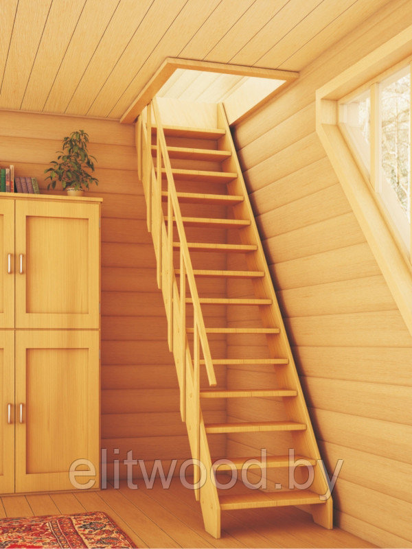 Деревянные лестницы для дачи №1 - фото 2 - id-p29708466