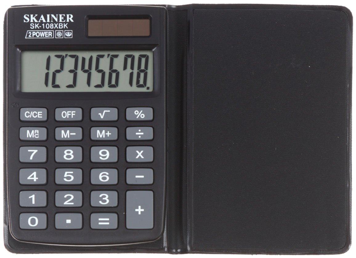 Калькулятор карманный 8-разрядный Skainer SK-108XBK серый - фото 3 - id-p209258008
