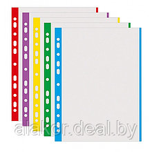 Файлы (папка-карман) Donau с цветной перфорацией, ярко-голубой, А4, 40мкм,100шт/уп