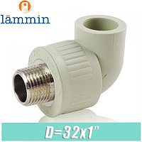 Угол с наружной резьбой d32x1" Lammin