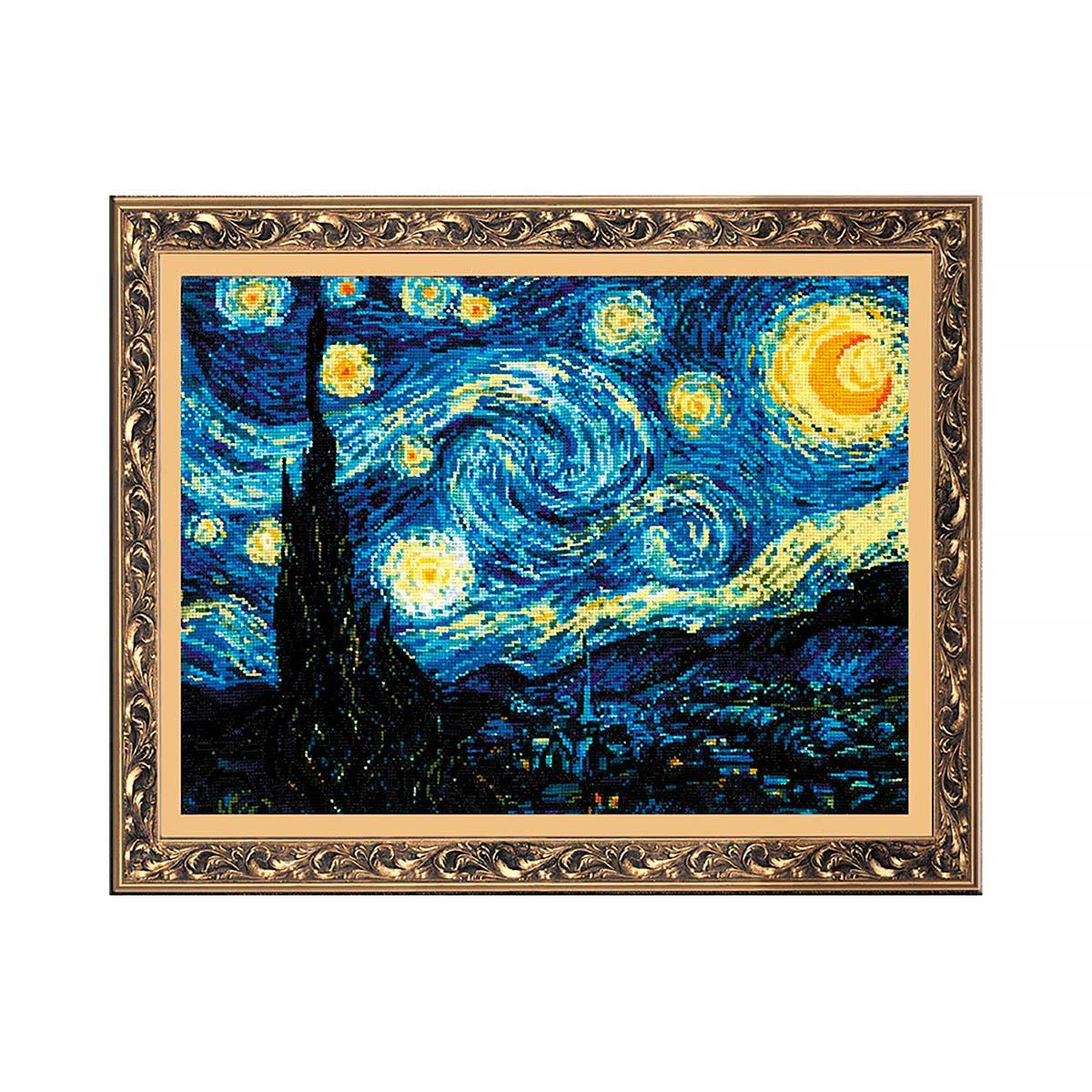 1088 Набор для вышивания Риолис 'Ван Гог 'Звёздная ночь', 40*30 см - фото 1 - id-p209271315