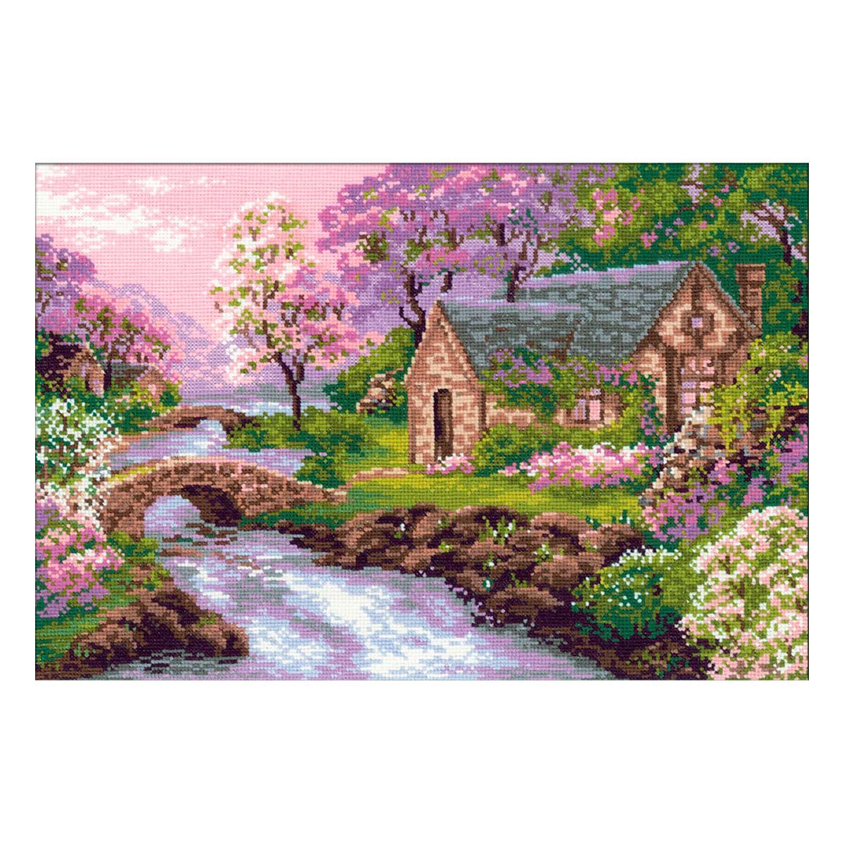 1098 Набор для вышивания Риолис 'Весенний пейзаж', 38*26 см - фото 1 - id-p209271319