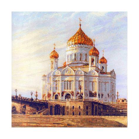 1371 Набор для вышивания Риолис 'Москва. Храм Христа Спасителя', 40*40 см, фото 2