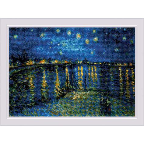 1884 Набор для вышивания Риолис 'Звездная ночь над Роной' по мотивам картины В. Ван Гога' 38*26 см, фото 2
