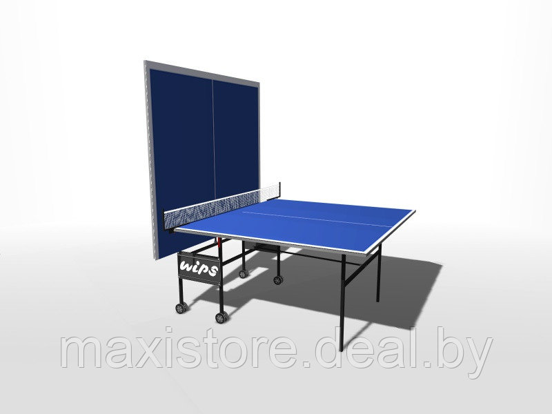 Теннисный стол всепогодный композитный на роликах WIPS Roller Outdoor Composite 61080 Синий - фото 1 - id-p209272202