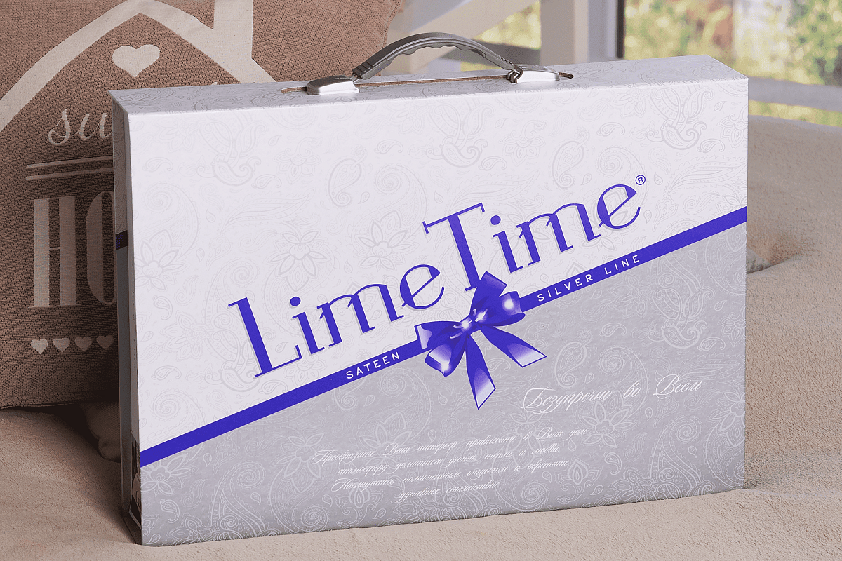 Постельное белье Lime Time Евро Silver Line сатин-жаккард Мэрис - фото 4 - id-p209272209