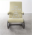 Кресло-качалка Экси М микровелюр Ultra Lime/каркас Орех антик, фото 8