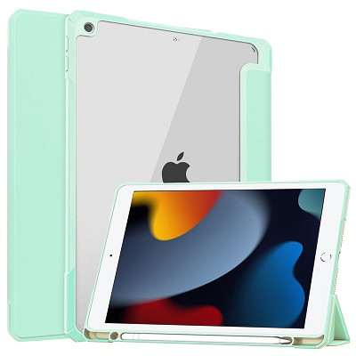 Защитный чехол книжка Acrylic TPU Case с креплением для стилуса зеленый для Apple iPad 10.2 - фото 1 - id-p209272463