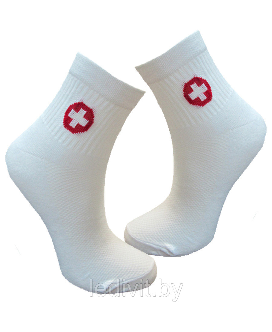 Женские белые носки с ослабленной резинкой - фото 2 - id-p209272725