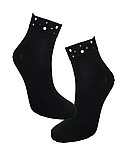 Женские черные носки со стразами, фото 2