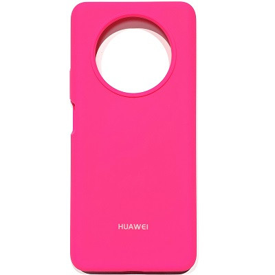 Силиконовый чехол Silicone Case с закрытым низом ярко-розовый для Honor X9a - фото 1 - id-p209272484