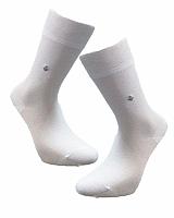 Белые мужские бесшовные носки модал