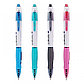 Ручка шариковая автоматическая Deli Arris, линия 0,7мм, грип, синяя, корпус ассорти, фото 3