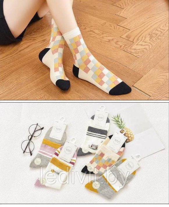 Женские цветные носки - фото 1 - id-p209273777