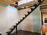 Лестница внутренняя на ломаном зигообразном косоуре, фото 4
