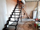Лестница внутренняя на ломаном зигообразном косоуре, фото 8